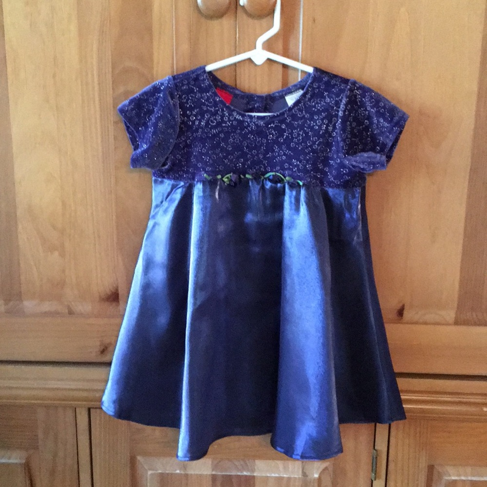 Plum Dress-velvet & shimmery bottom in plum. 24 mn